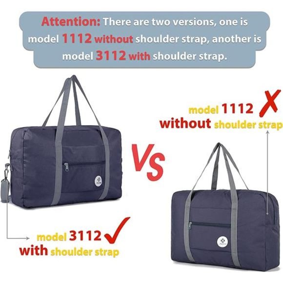 FOLDABLE Travel Duffel Bag 1112 Dark Blue - Picture 5 of 7